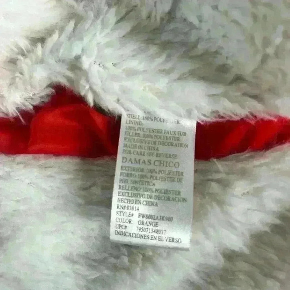 GreenTea Red Faux Fur Puffer Vest size Small - Picture 6 of 11